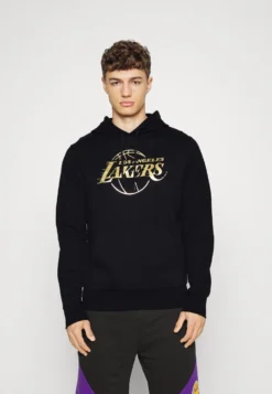 NEW ERA Nba Foil Print Hoody Los Angeles Lakers - Jersey Con Capucha - Black