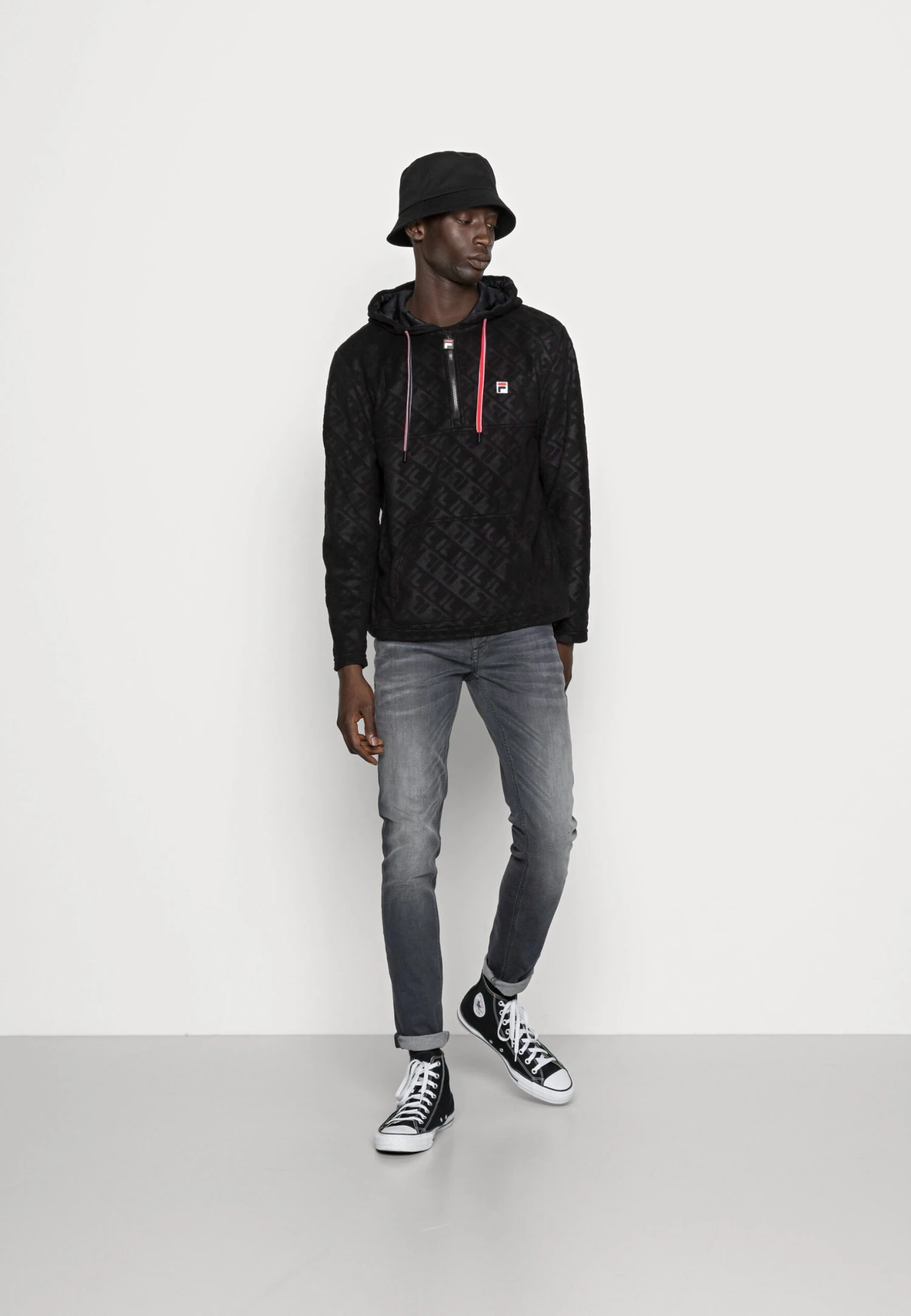 Fila Terah Half Zip Hoody - Jersey Con Capucha - Black 2 Fila Terah Half Zip Hoody - Jersey Con Capucha - Black - Imagen 2