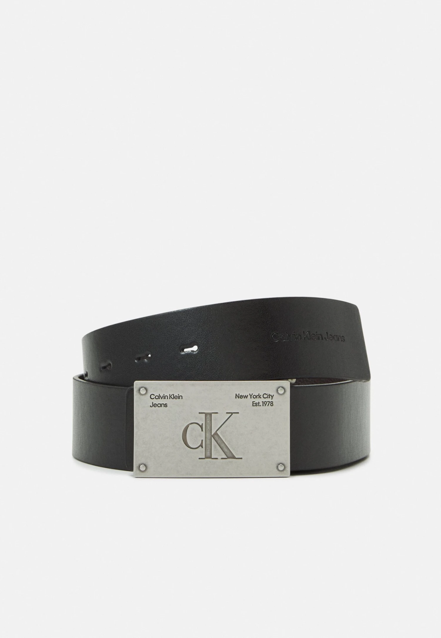 Calvin Klein Jeans Studded Plaque Belt - Cinturón - Black/Bitter Brown 2 Calvin Klein Jeans Studded Plaque Belt - Cinturón - Black/Bitter Brown - Imagen 2