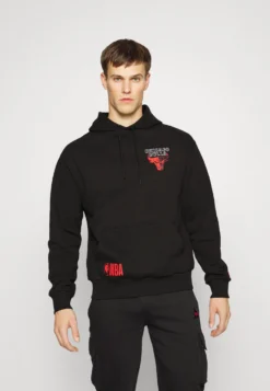 NEW ERA Nba Chicago Bulls Half Logo Oversized Hoody - Jersey Con Capucha - Black
