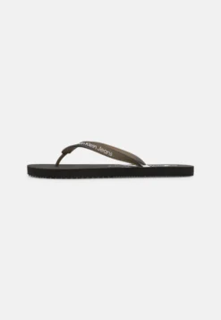 Calvin Klein Jeans Beach Monogram- Sandalias De Dedo - Black