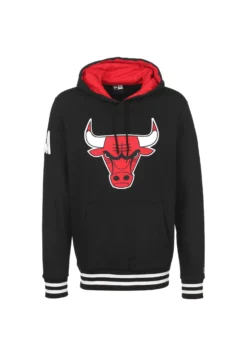 NEW ERA Nba Bold Logo Chicago Bulls- Jersey Con Capucha - Black