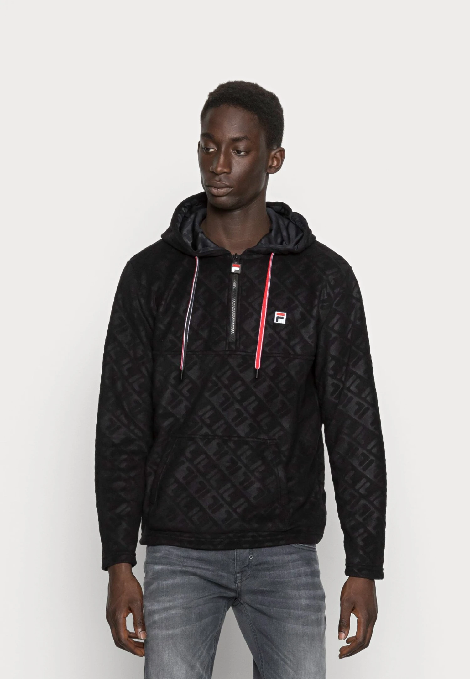 Fila Terah Half Zip Hoody - Jersey Con Capucha - Black 1 Fila Terah Half Zip Hoody - Jersey Con Capucha - Black
