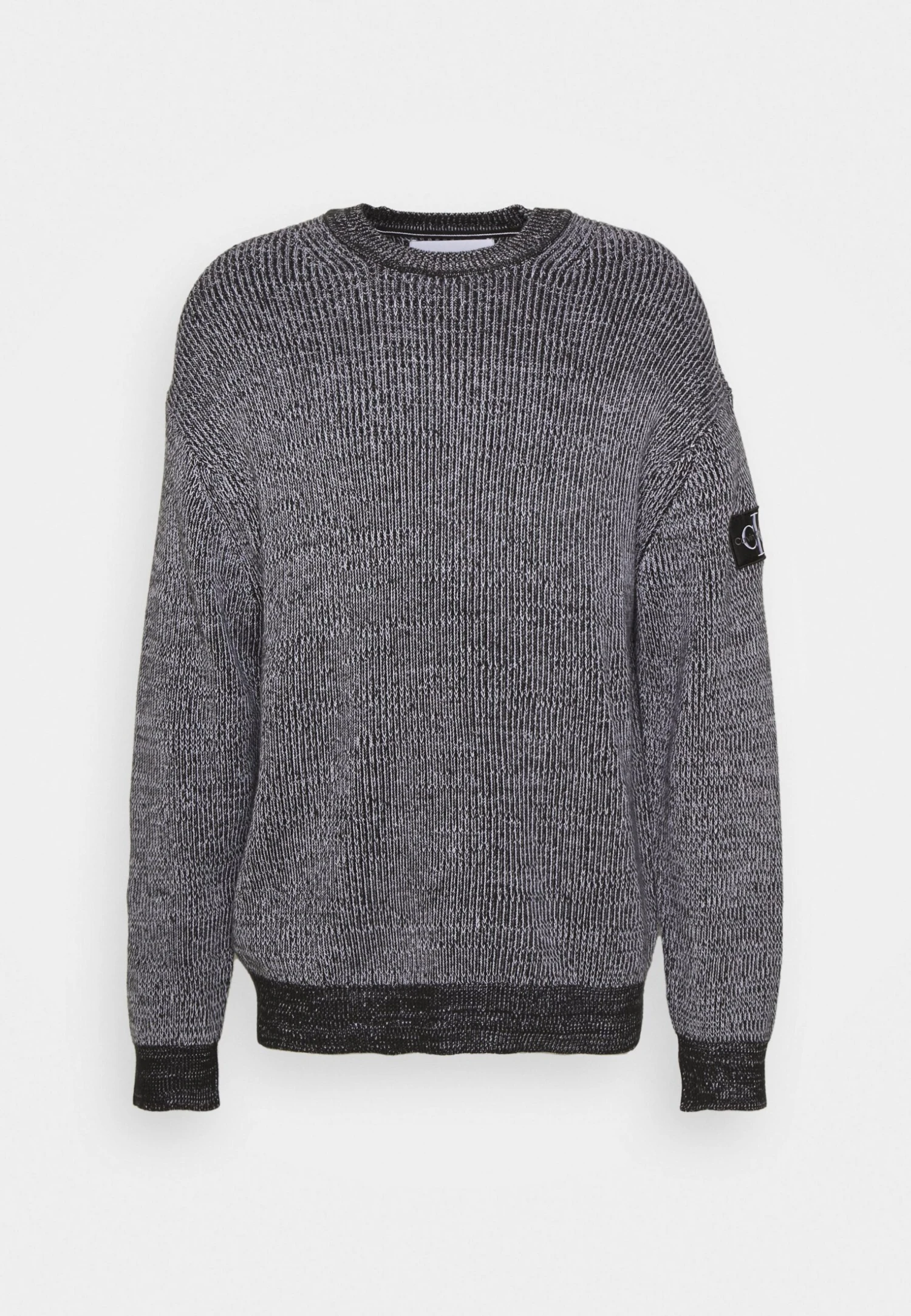 Calvin Klein Jeans Badge Plated Crew Neck - Jersey De Punto - Black/Bright White 6 Calvin Klein Jeans Badge Plated Crew Neck - Jersey De Punto - Black/Bright White - Imagen 6