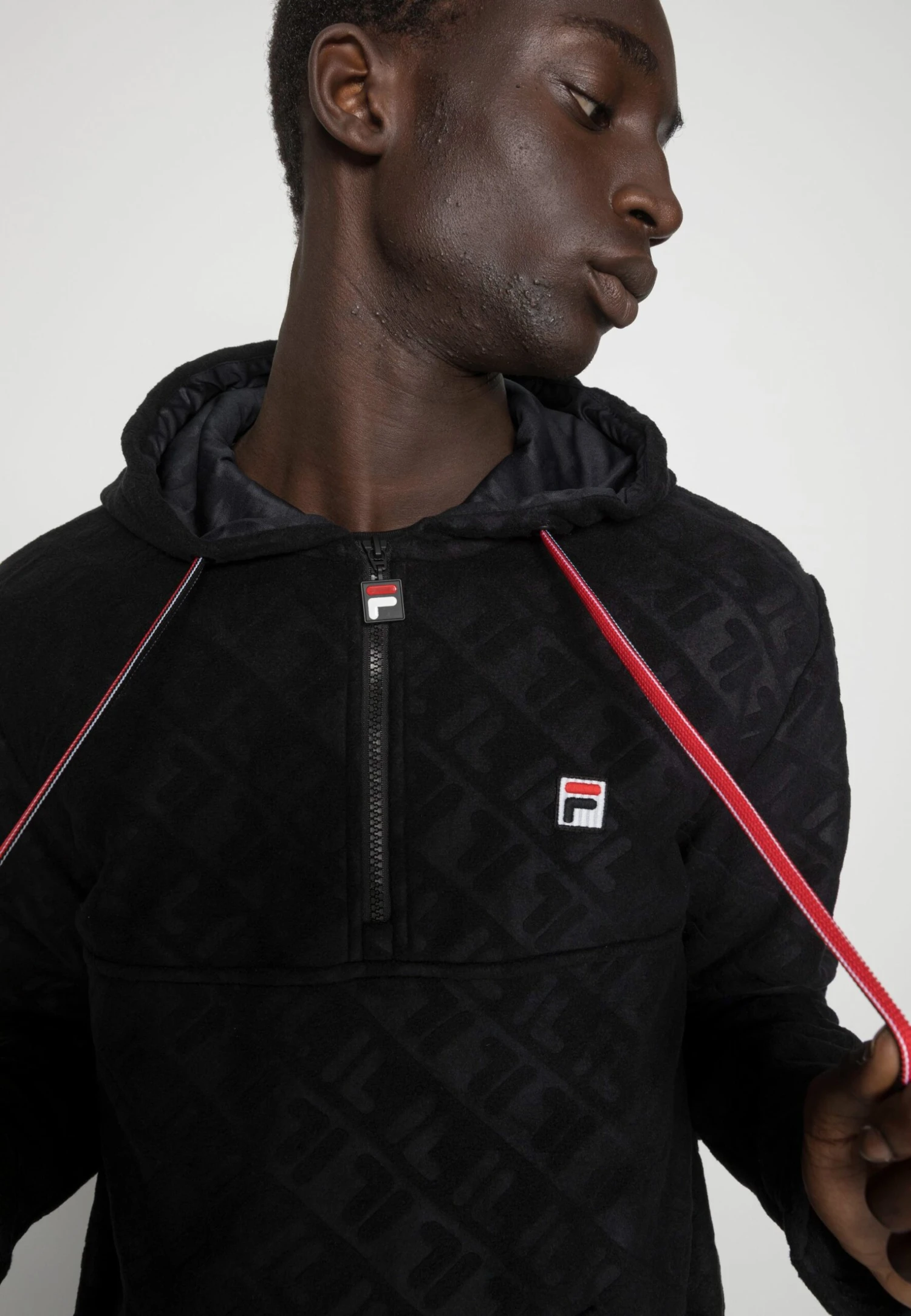 Fila Terah Half Zip Hoody - Jersey Con Capucha - Black 5 Fila Terah Half Zip Hoody - Jersey Con Capucha - Black - Imagen 5