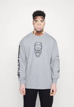 PRIMITIVE Terminator Skynet - Camiseta De Manga Larga - Heather Grey