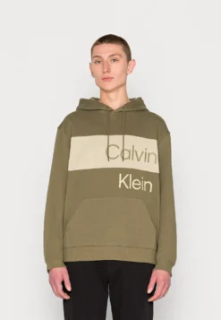 Calvin Klein Jeans Institutional Blocking Hoodie Unisex - Sudadera - Burnt Olive