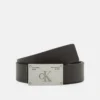Calvin Klein Jeans Studded Plaque Belt - Cinturón - Black/Bitter Brown