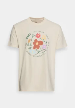 Obey Clothing Flower Dance - Camiseta Estampada - Cream