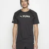 Puma Fit Ultrabreathe Triblend- Camiseta Deportiva - Black/Fizzy Lime