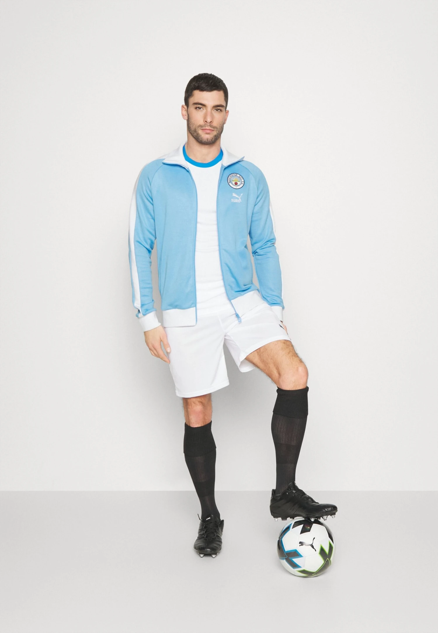Puma Manchester City Ftbl Heritage T7 Track Jacket - Chaqueta De Entrenamiento - Light Blue/White 2 Puma Manchester City Ftbl Heritage T7 Track Jacket - Chaqueta De Entrenamiento - Light Blue/White - Imagen 2