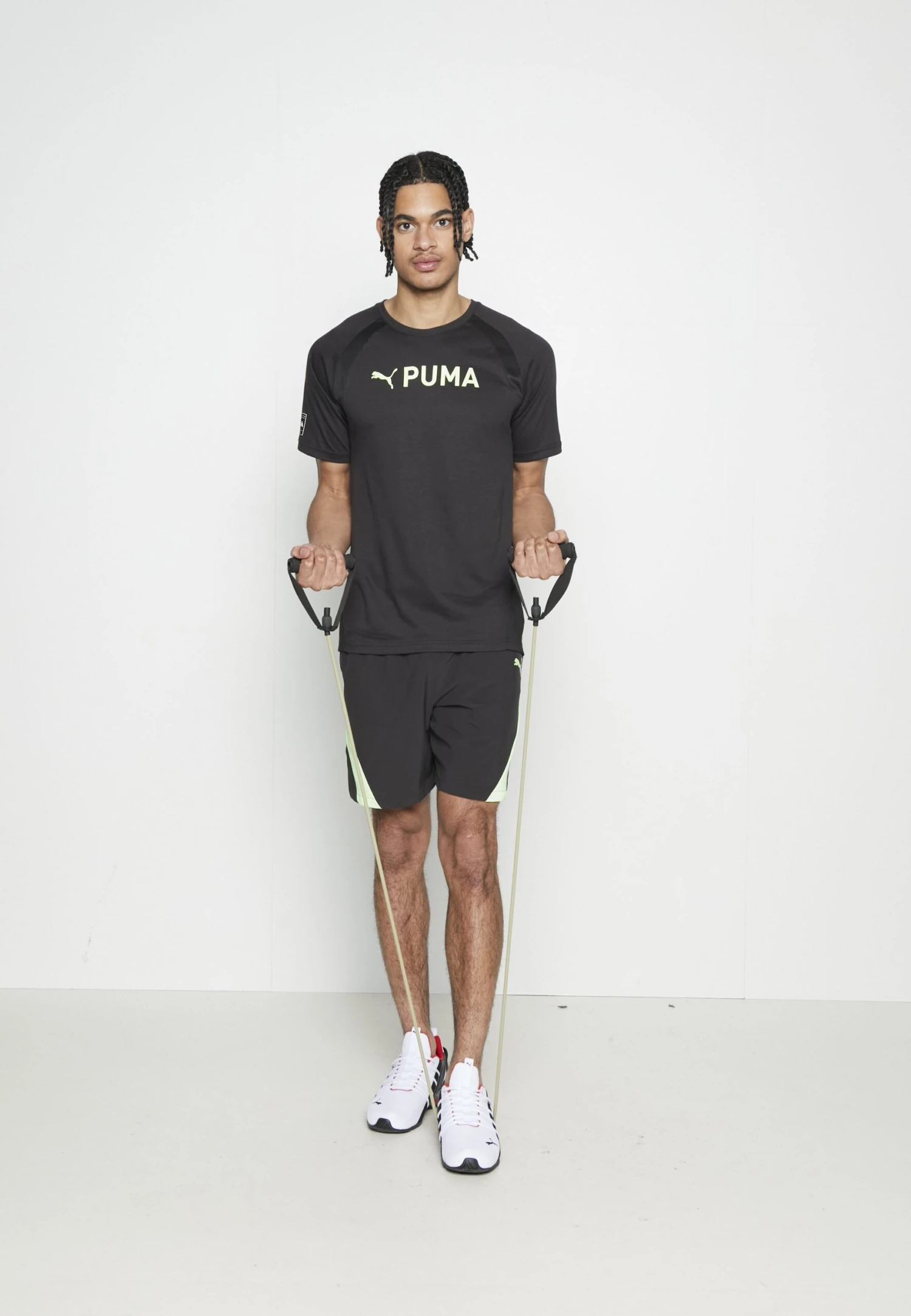 Puma Fit Ultrabreathe Triblend- Camiseta Deportiva - Black/Fizzy Lime 2 Puma Fit Ultrabreathe Triblend- Camiseta Deportiva - Black/Fizzy Lime - Imagen 2