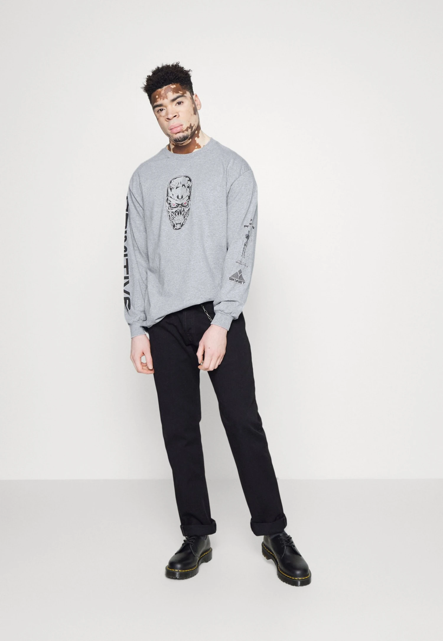 PRIMITIVE Terminator Skynet - Camiseta De Manga Larga - Heather Grey 2 PRIMITIVE Terminator Skynet - Camiseta De Manga Larga - Heather Grey - Imagen 2