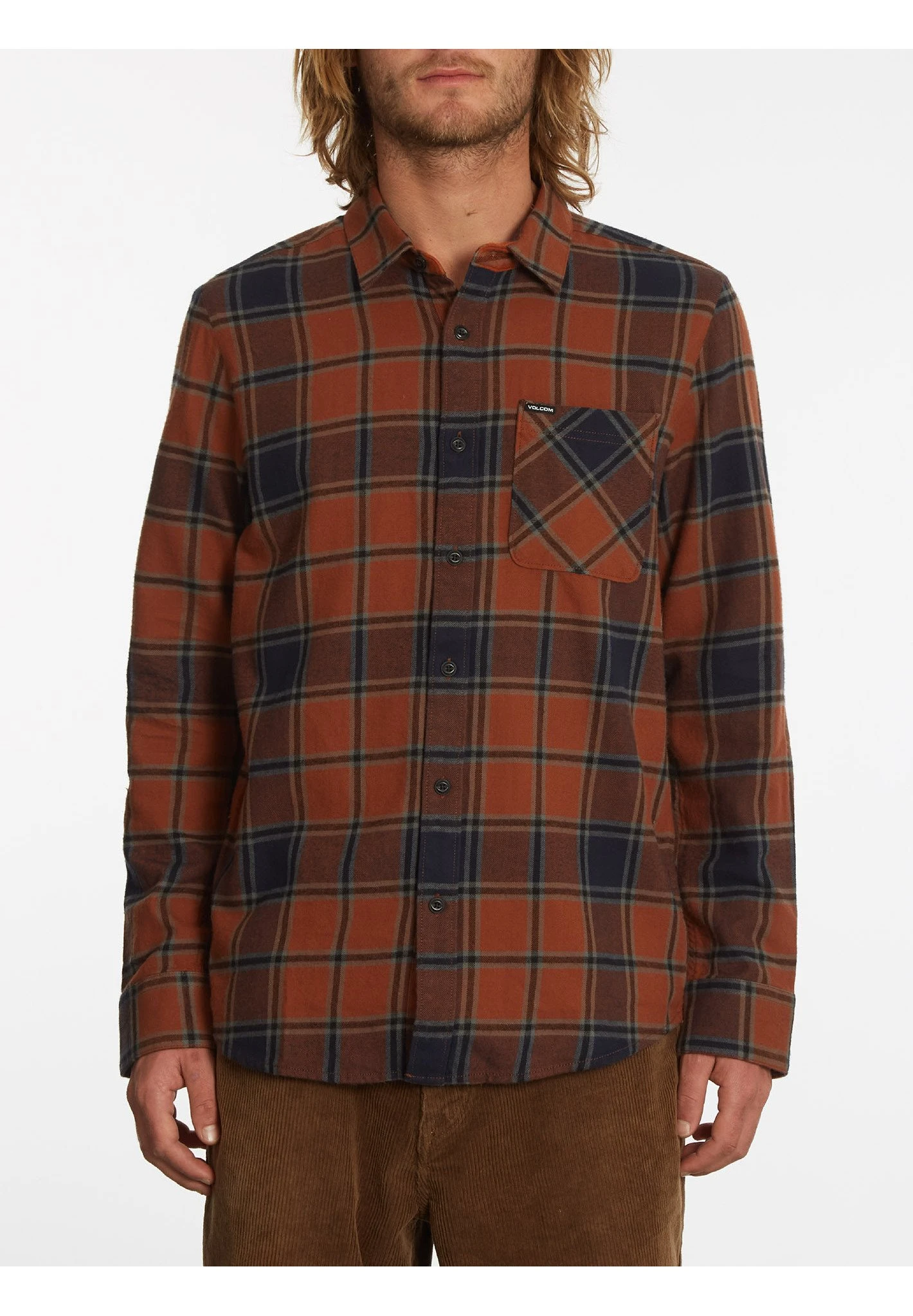 Volcom Caden Plaid Ls - Camisa - Mocha 1 Volcom Caden Plaid Ls - Camisa - Mocha
