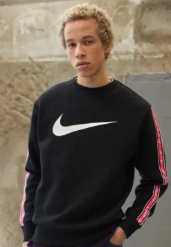 Nike Sportswear Repeat Crew - Sudadera - Black/Hyper Pink/White